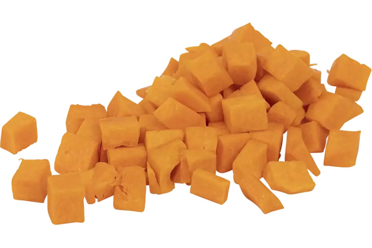 Pompoen blokjes om te grillen zak 1kg stuk